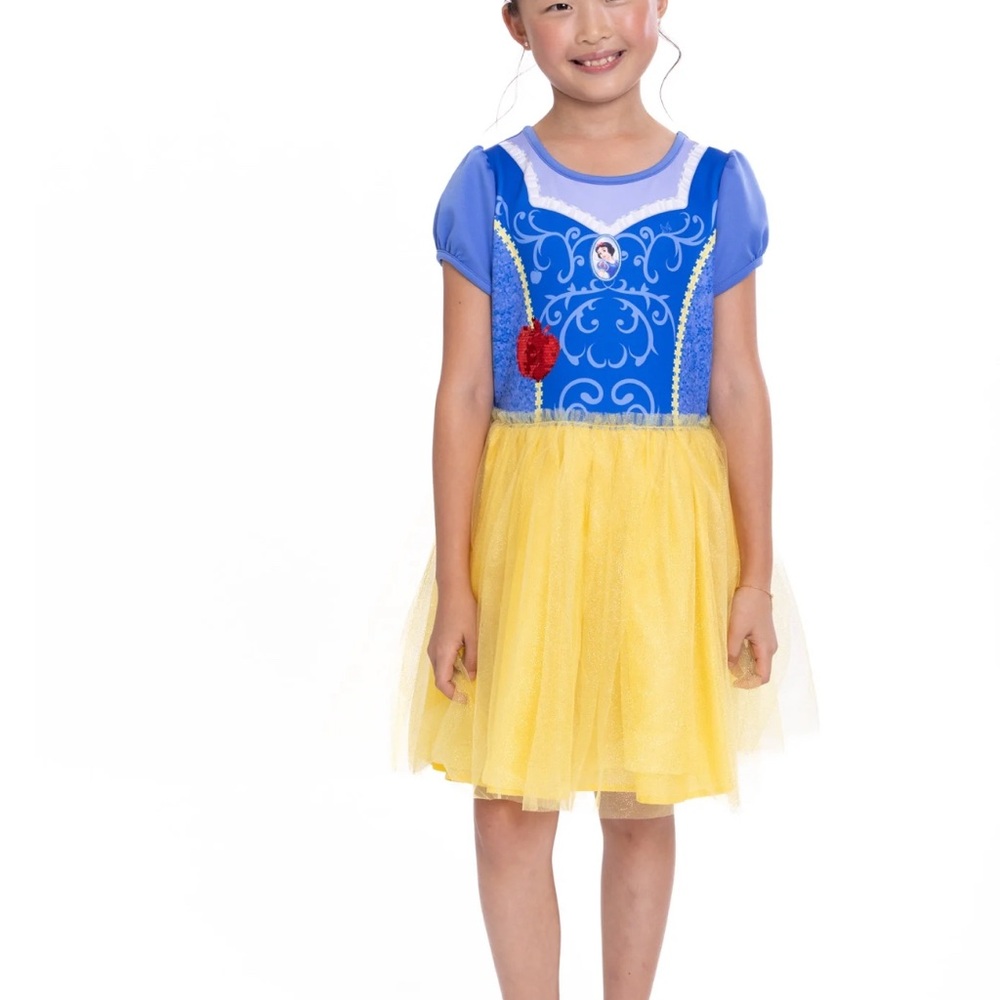 Disney Princess Snow White Blue and Yellow Girls dress Size Medium 7-8 - Picture 2 of 13